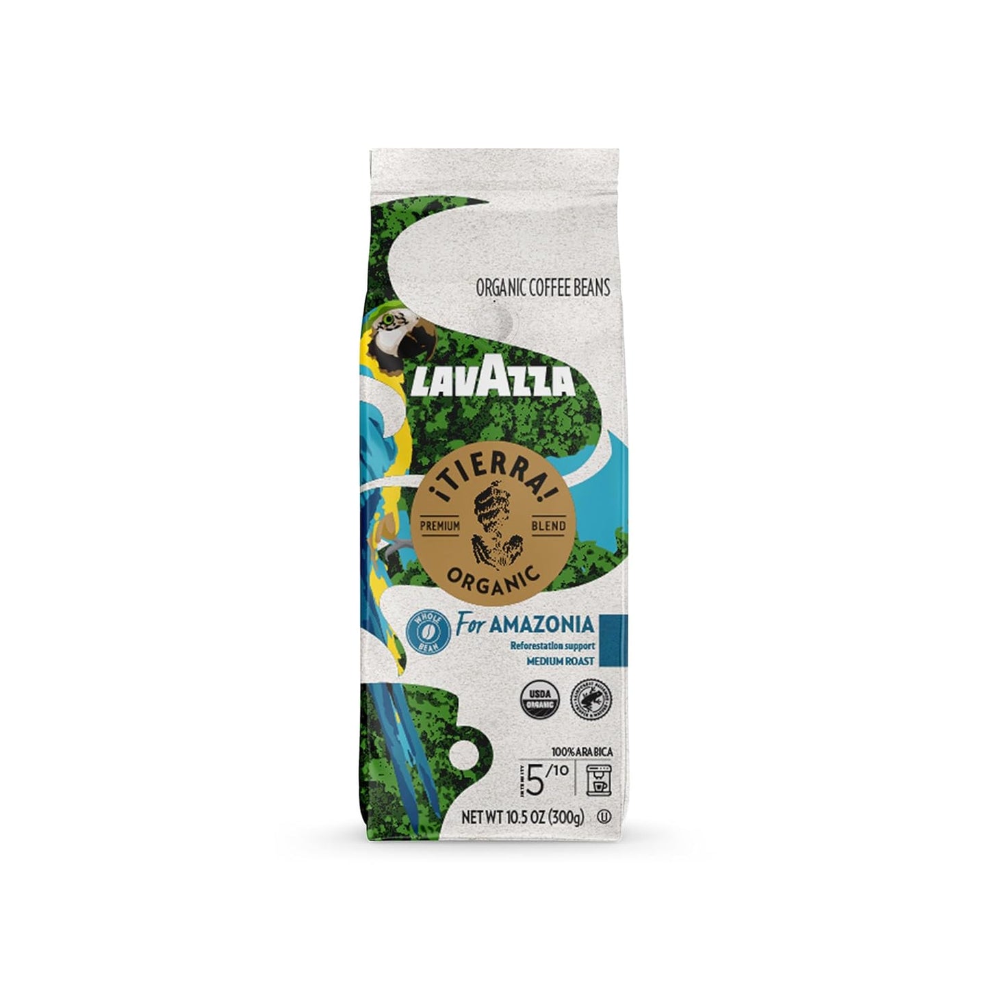 Lavazza Tierra for Amazonia Whole Bean Coffee, Medium Roast
