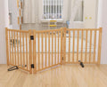 Paint-Free Wooden Freestanding Dog Gate 3-Panel 69in x 23in - Natural