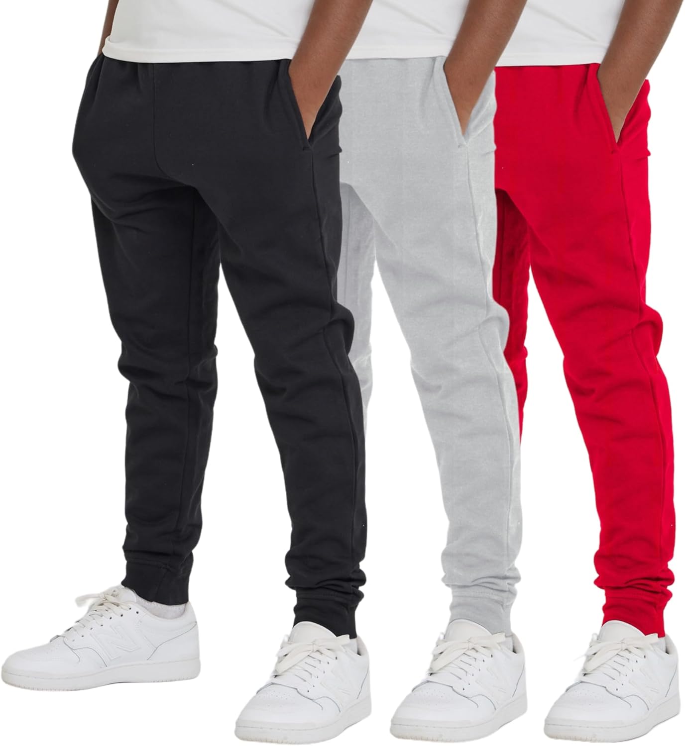 Ultra Performance Boys Sweatpants 3 Pack for Active Kids