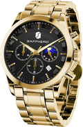 BY BENYAR Men's Waterproof Chronograph Watch with Analog Quartz Style