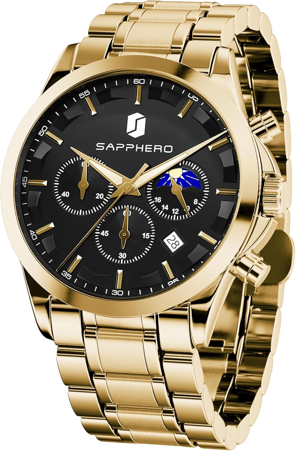 BY BENYAR Mens Watches Analog Quartz Chronograph Waterproof Style