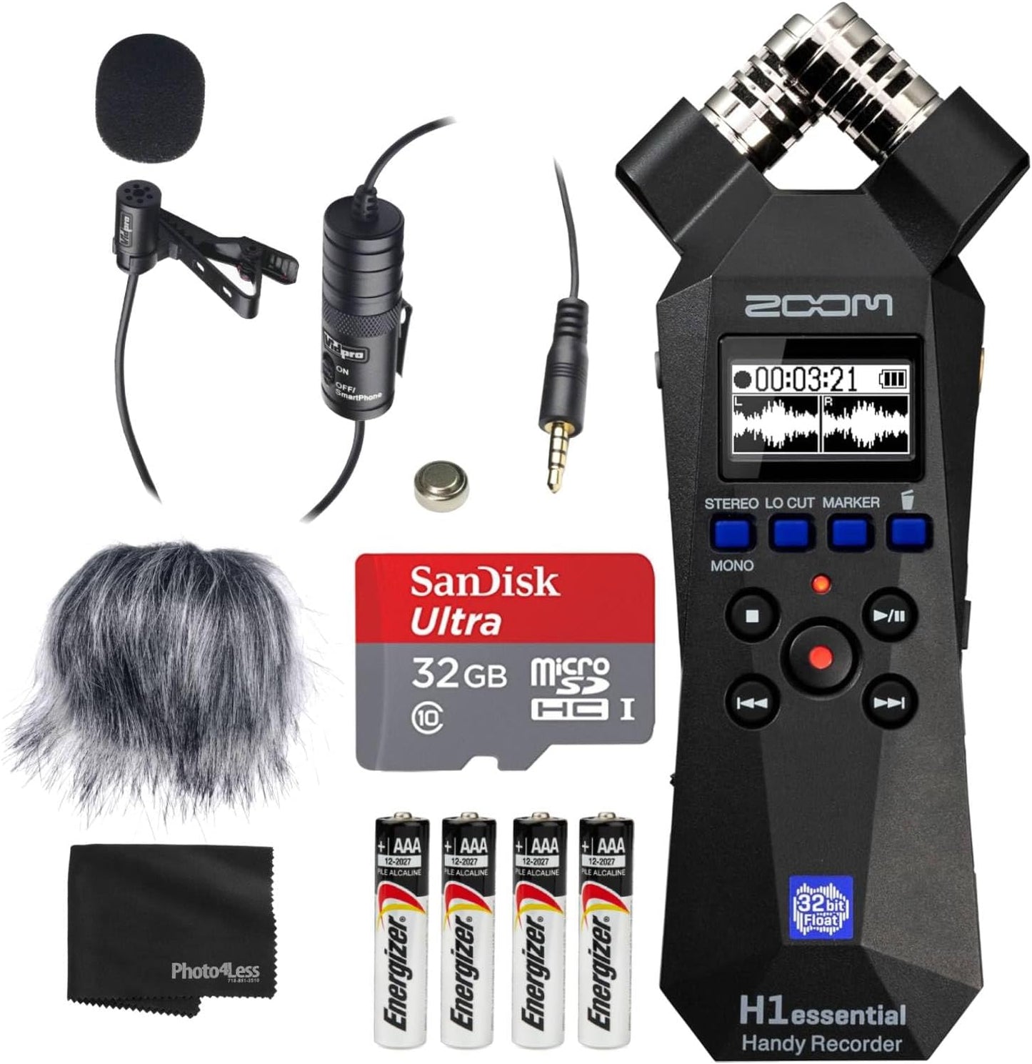 Zoom H1essential Handy Recorder Bundle for Quality Audio Capture
