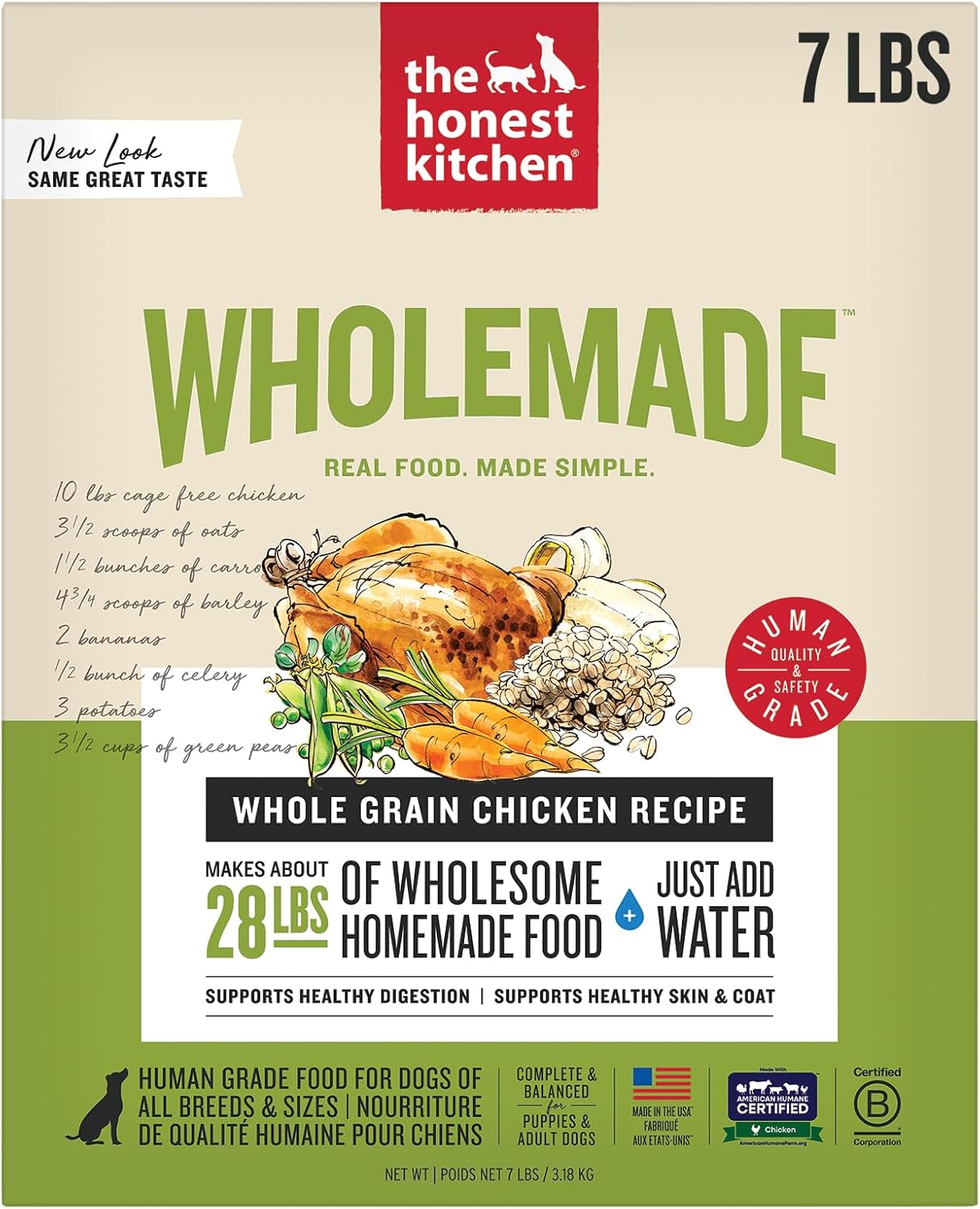 Wholemade Dehydrated Whole Grain Chicken Dog Food for All Breeds
