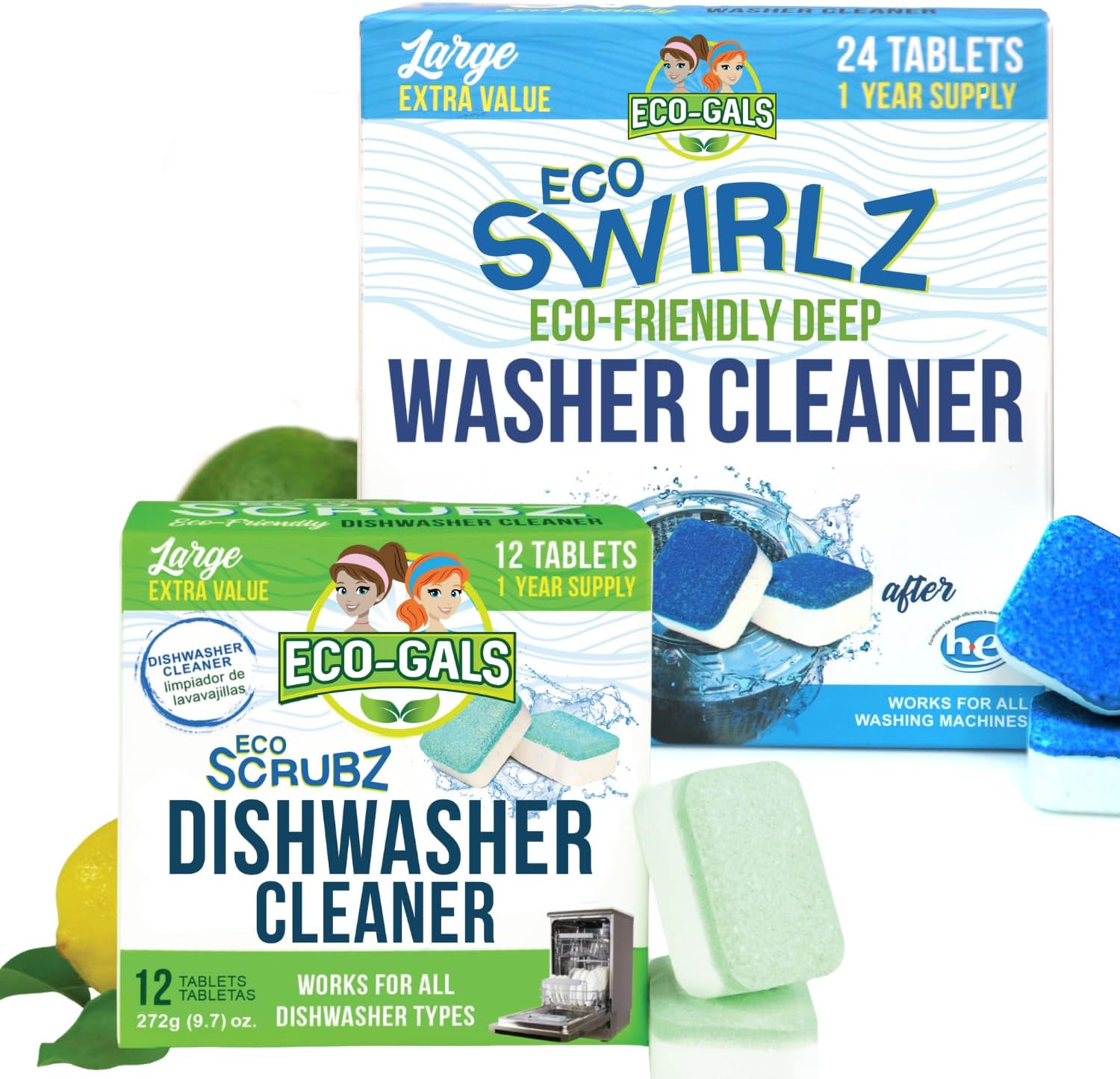 36 Eco Swirlz Deep Clean Tabs + Bonus Eco Scrubz