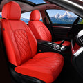 Coverado Leather Seat Covers Front Seats - Waterproof Red Luxury Fit