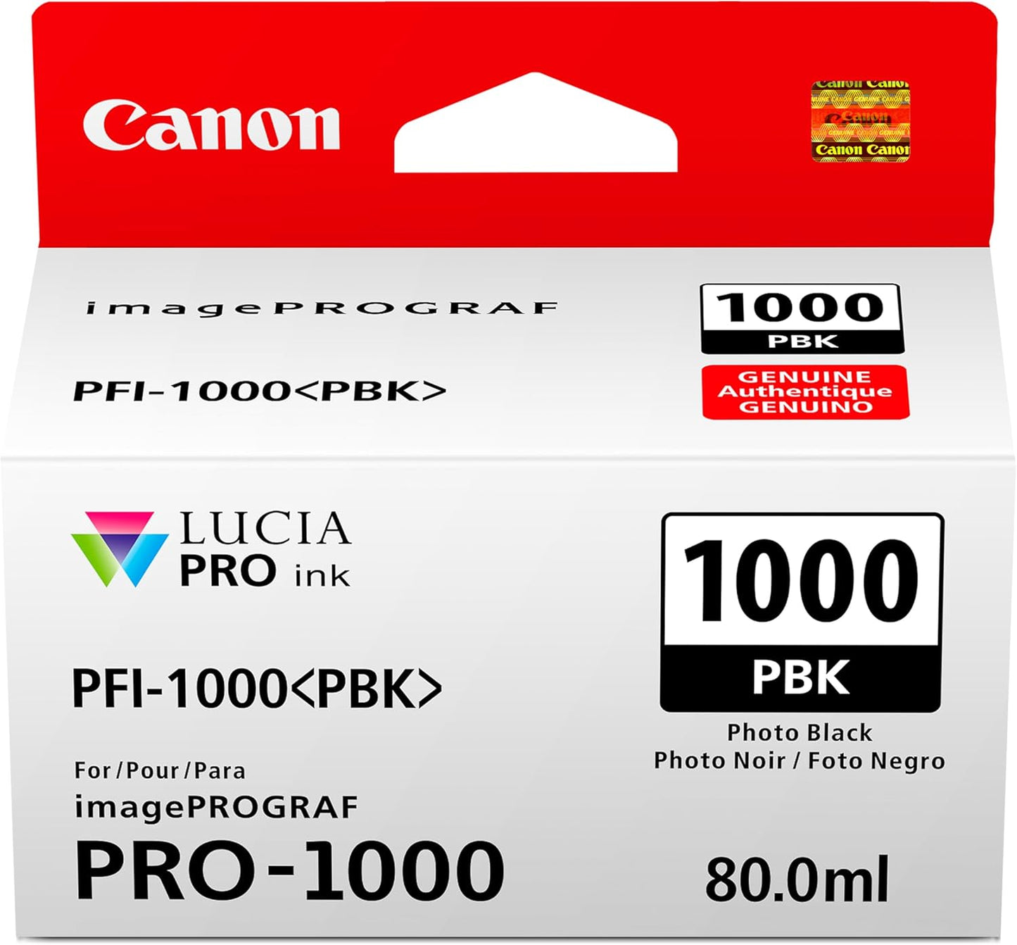 Canon PFI-1000 Genuine Photo Black Ink Tank for PRO-1000 Printers