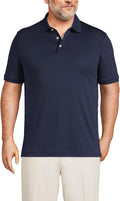Lands' End Men's Supima Cotton Short Sleeve Polo - Soft, Durable
