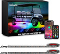 2PCS Golf Cart Underglow LED Light Strip - App & Remote Sound Sync