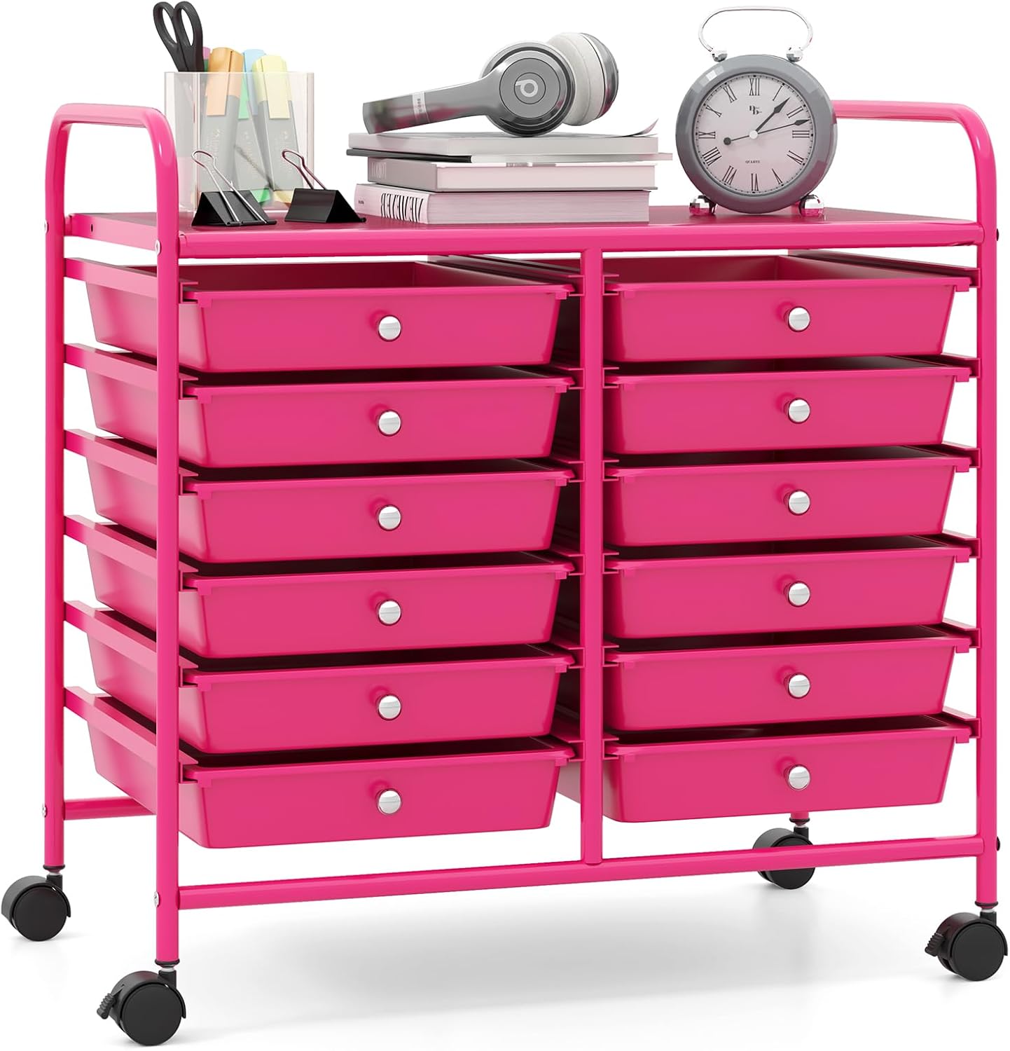 Giantex 12 Drawers Rolling Cart for Organized Storage Solutions