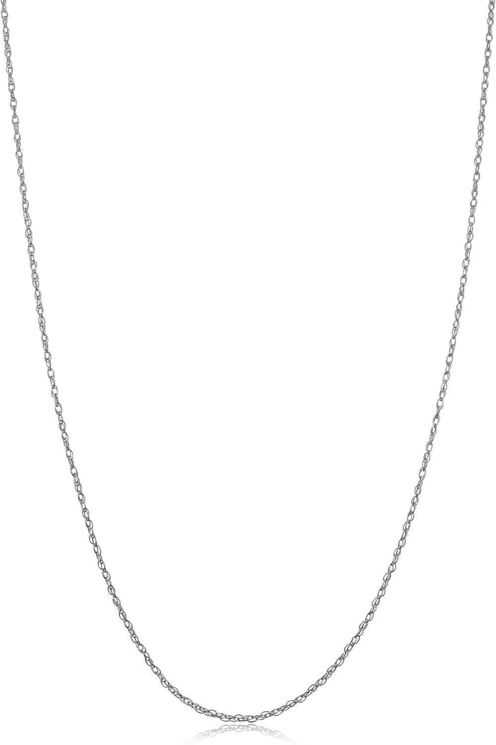Kooljewelry 14k White Gold Rope Chain Necklace for Women