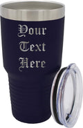 Personalized Stainless Steel Travel Tumbler 30 oz - Engraved, Navy