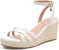 Dressy Open Toe Platform Wedge Sandals with Cushioned Insole