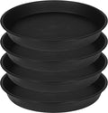 19 in Plant Saucer 4 Pack - Heavy Duty Deep Black Trays