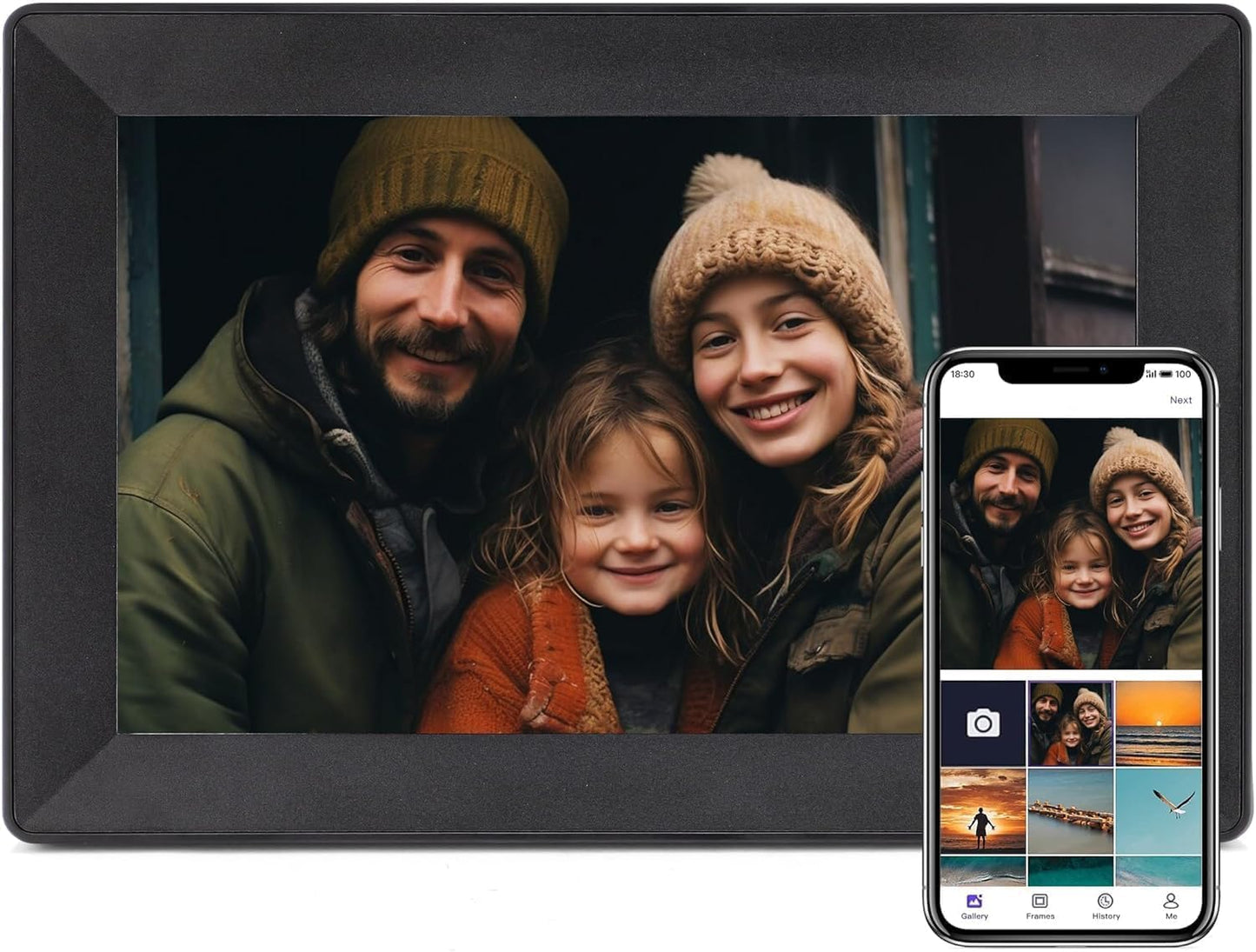Uhale Digital Picture Frame 10.1 HD Touch Screen with 16GB Storage