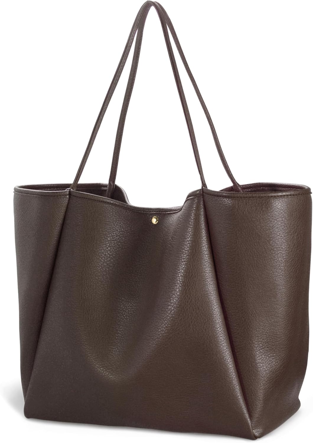 Oversize Pu Leather Tote for Women - Stylish Weekender Bag