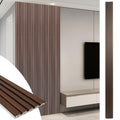 Art3d WPC Slat Wall Panels 8-Pack 108 x 6 in Walnut - 3D Wall Accents