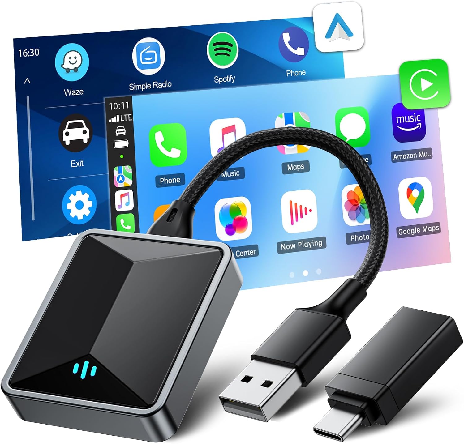 Upgrade 2-in-1 CarPlay Adapter for Wireless Connection