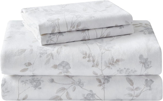 Laura Ashley Flannel Sheets Twin Size for All-Season Comfort