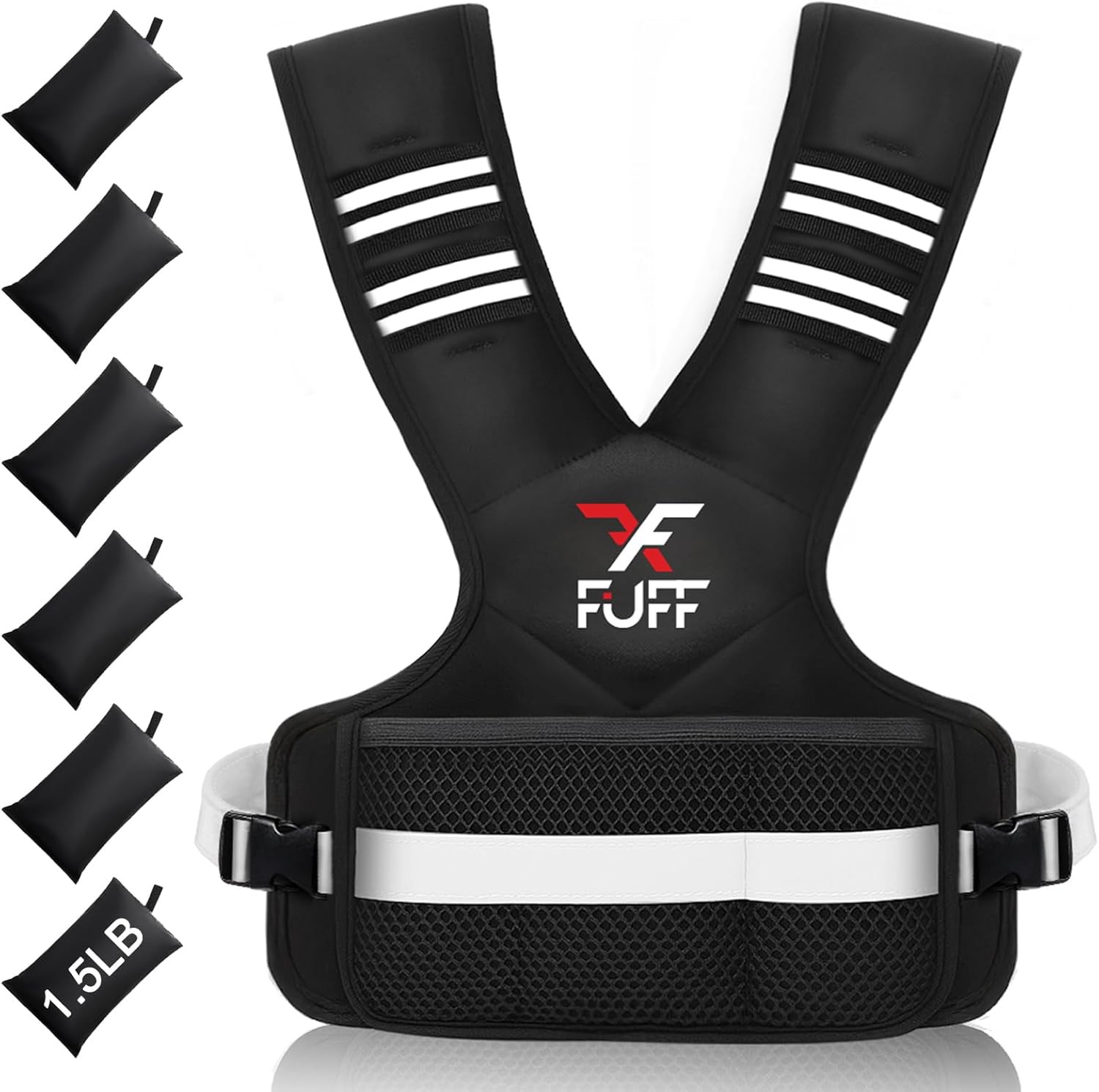 FUFF Weighted Vest for Women - Adjustable Reflective Running Gear