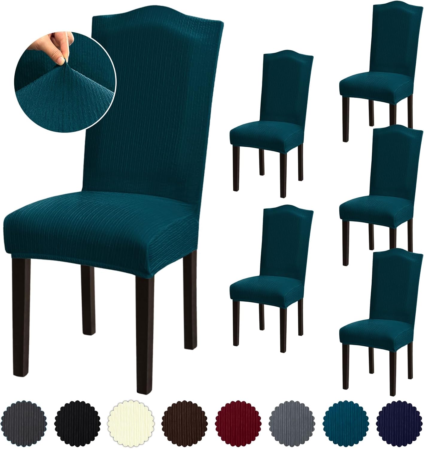 Stretch Dining Room Chair Covers Set of 6 for Various Occasions