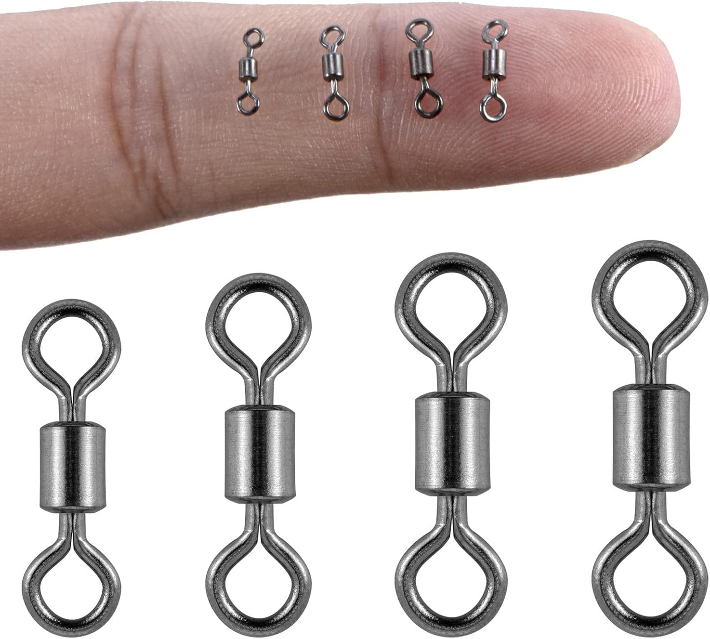 Alwonder 100-Pack High Strength Swivels, Black Nickel Coating