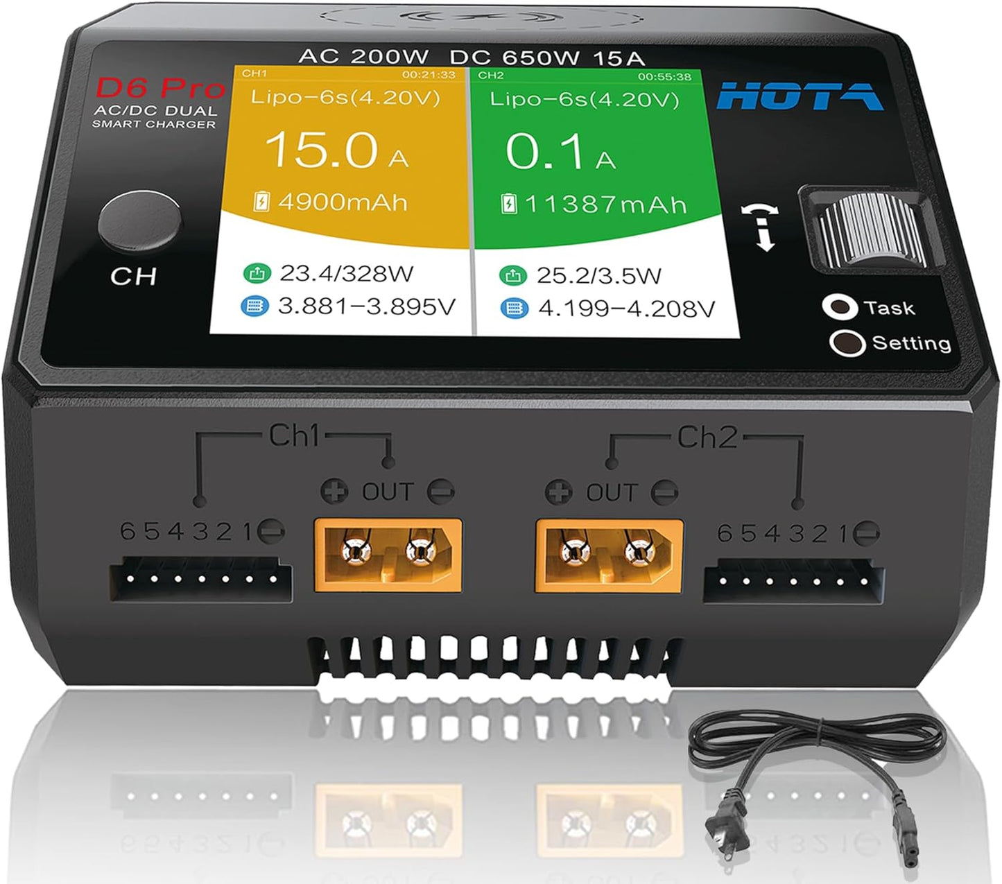 HOTA D6 Pro Lipo Battery Charger with Dual Channel Smart Features
