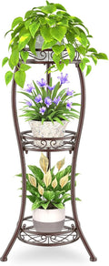 3 Tier Tall Metal Plant Stand - Space-Saving Corner Display