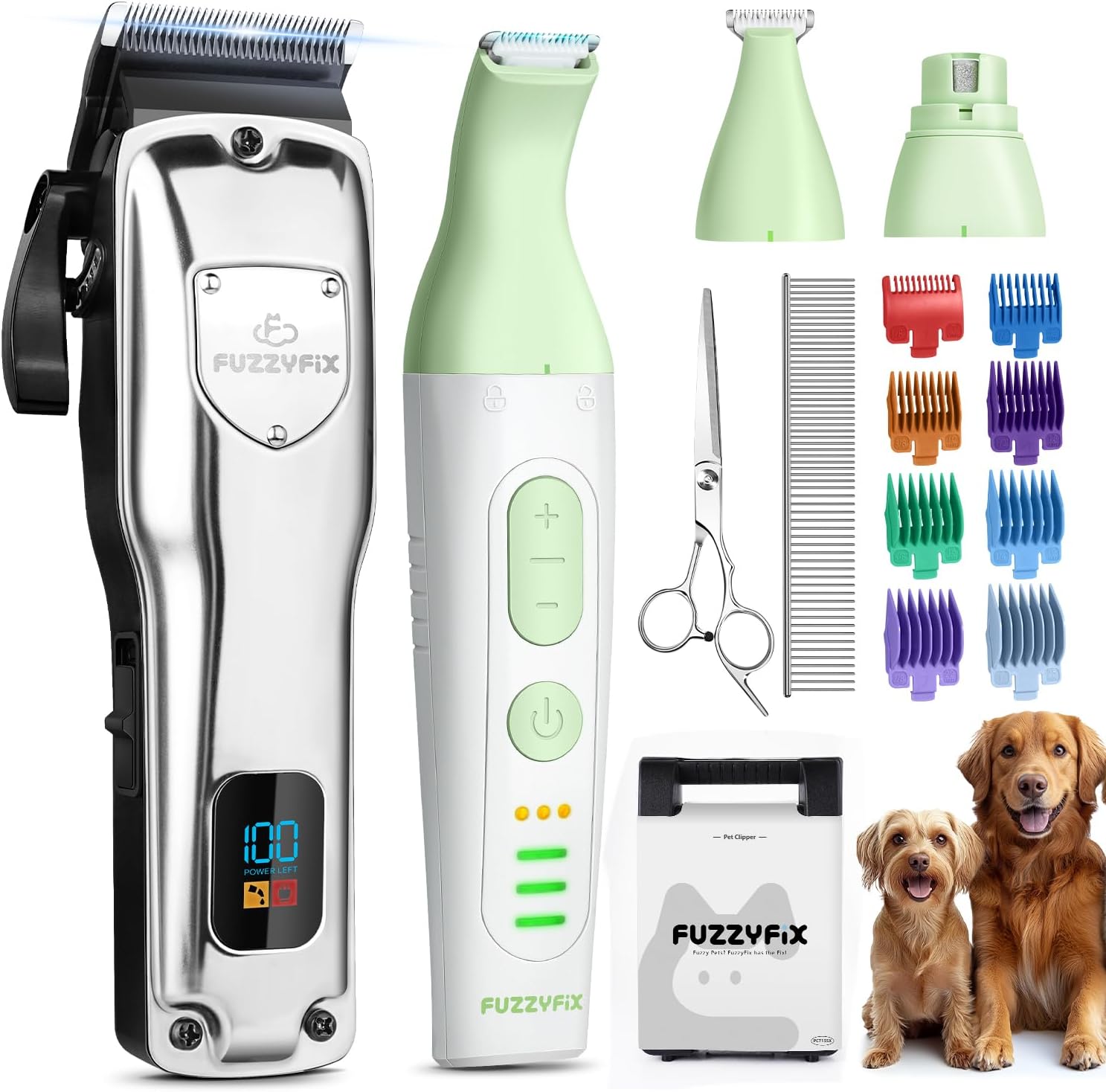 Dog Grooming Kit for Thick Coats - Professional Clippers Set