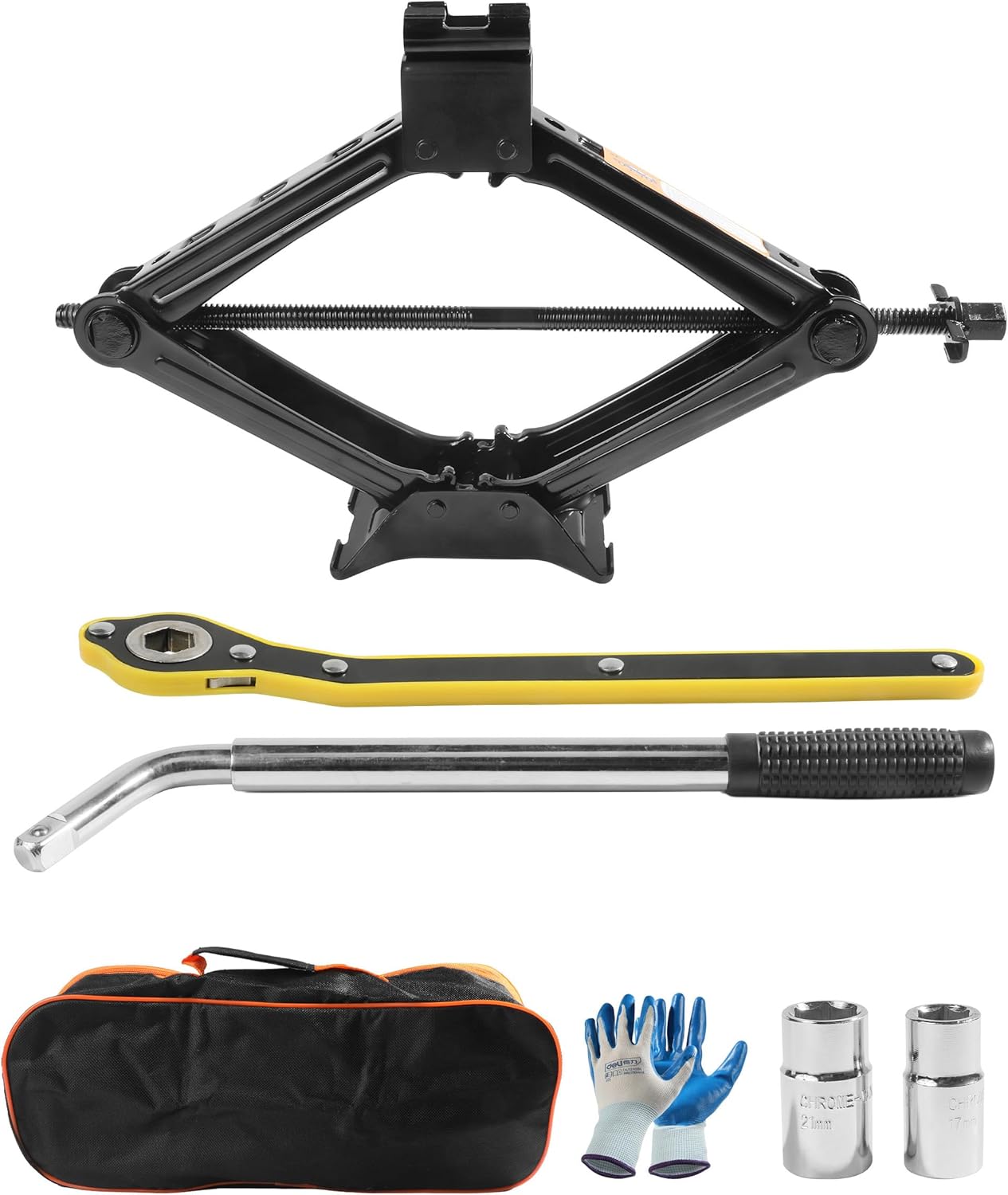 Scissor Jack Lift - 2 Ton Car Tire Jack Tool for Emergencies