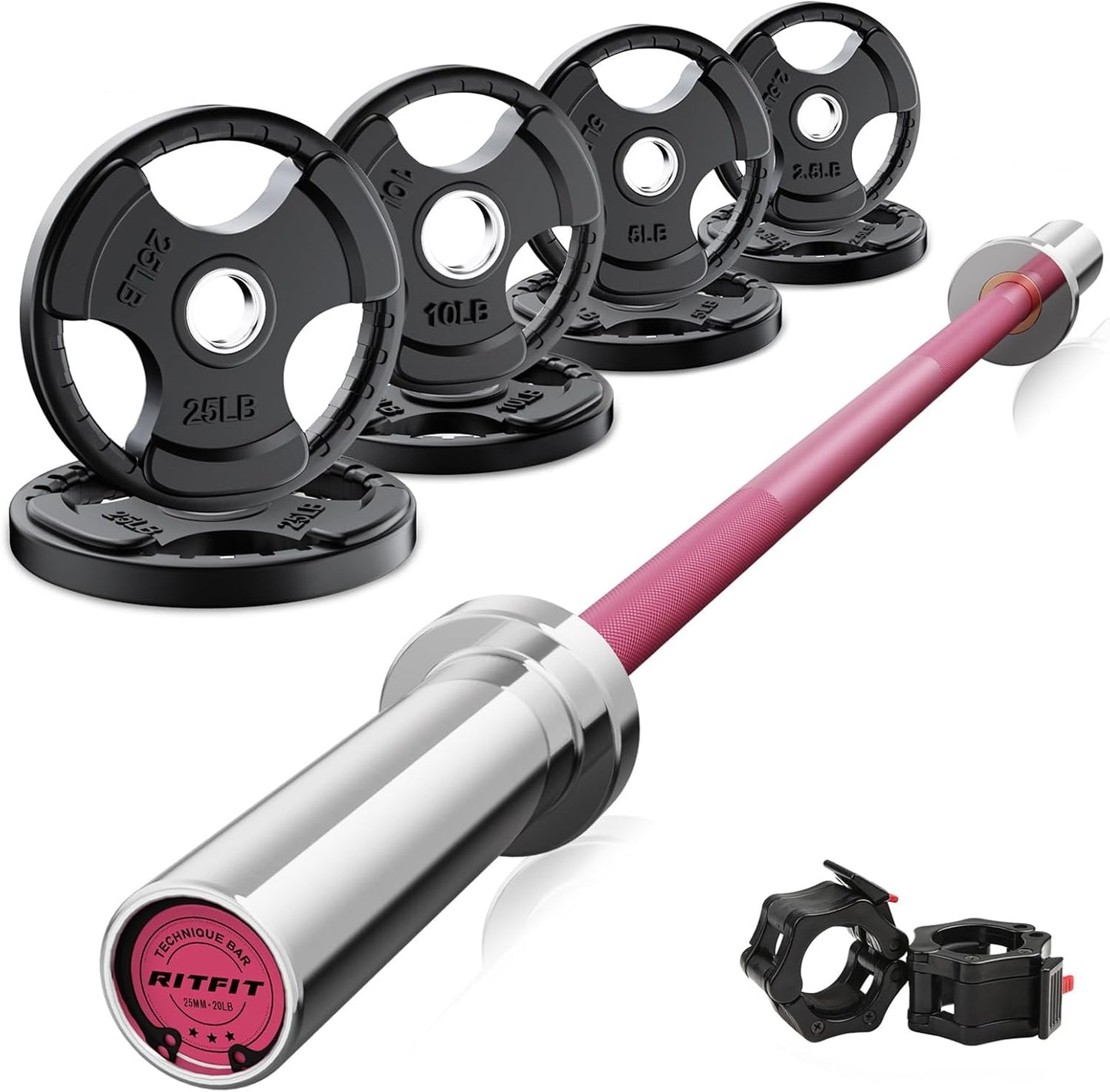 RitFit Barbell Weight Set for Effective Weightlifting Training