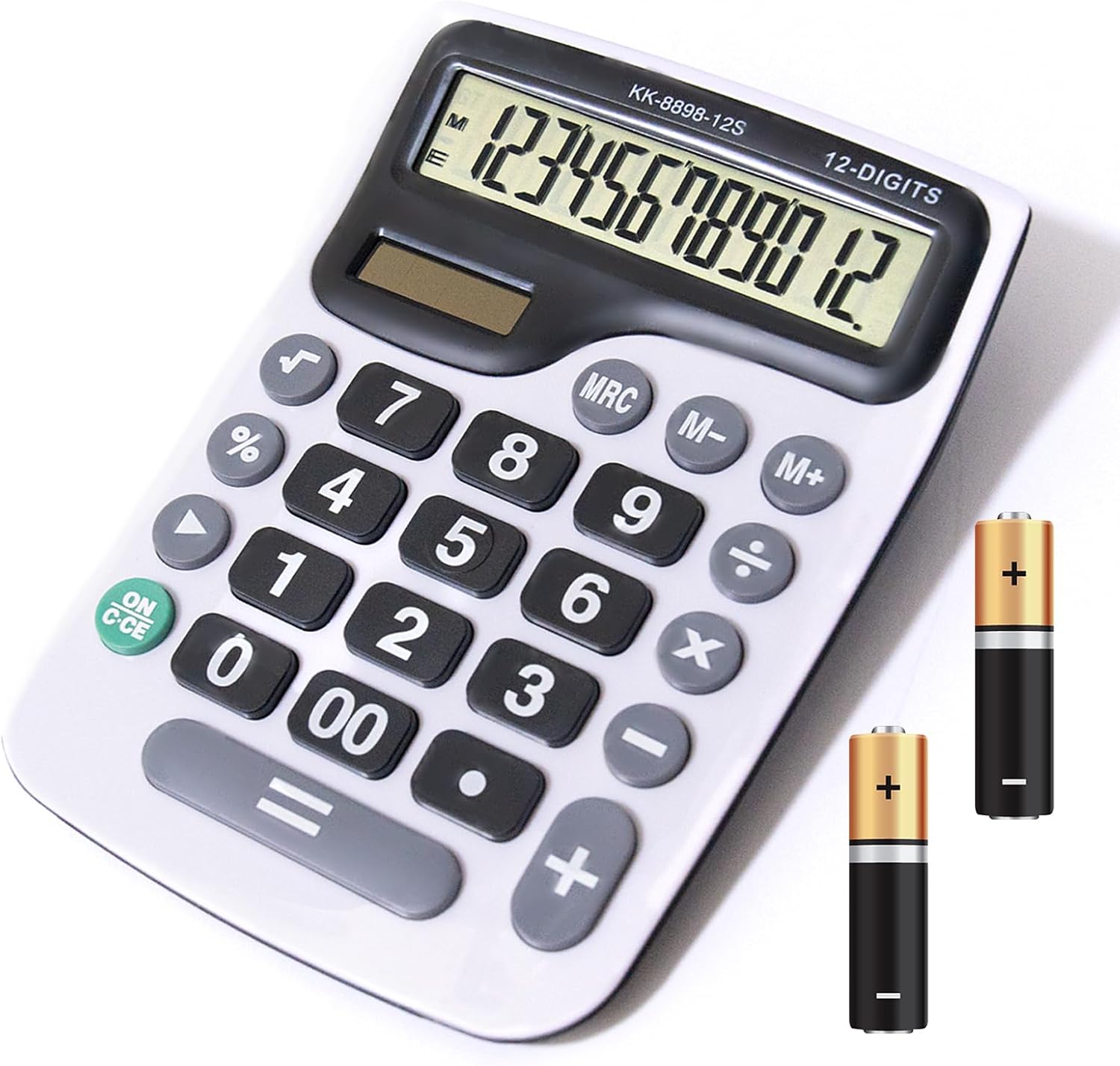 Large LCD Desktop Calculator, Dual Power, Sensitive Buttons - YEBMoo