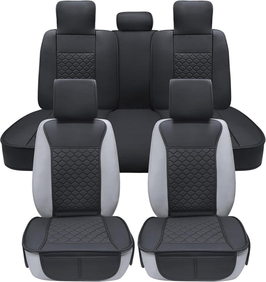 Elantrip Car Seat Cover Full Set Leather Protector for Cars