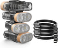 LED Mini EDC Flashlight 4PC Pack with UV and Red Light - Keychain