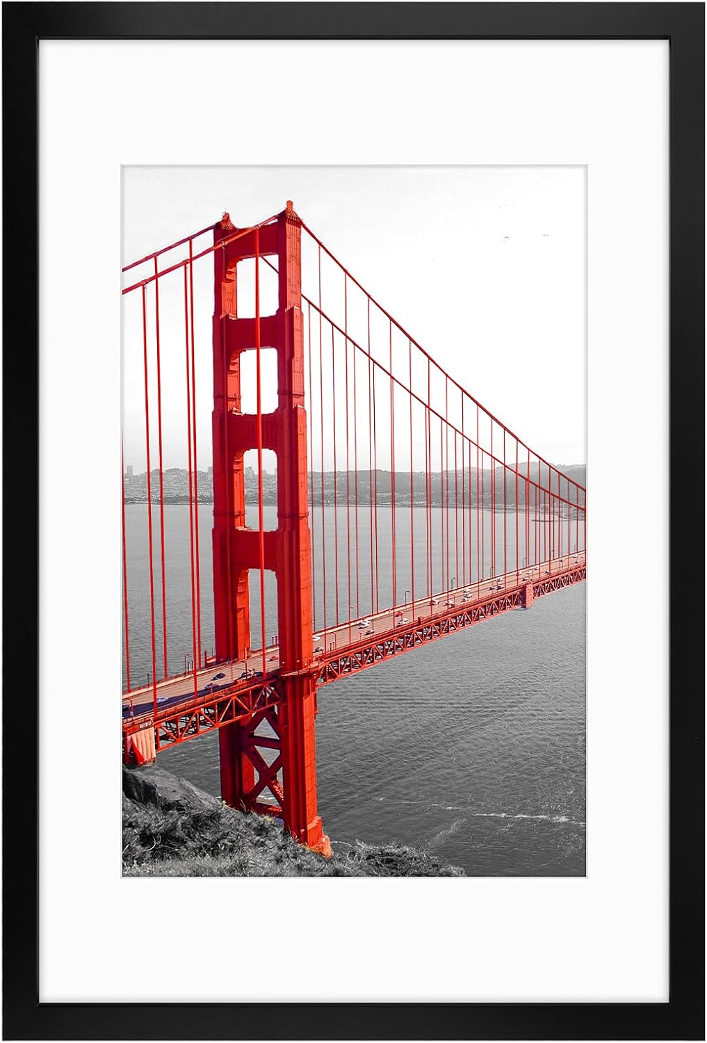 Frametory 16x24 Black Picture Frame for 12x18 Photos Display