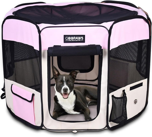 Portable Soft Dog Exercise Pen for Indoor and Outdoor Use