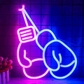 Boxing Gloves Neon Light Sign Pink Blue - Gym Wall Decor