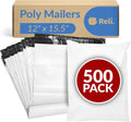 Poly Mailers 12x15.5 500 Pack - Bulk White Shipping Envelopes