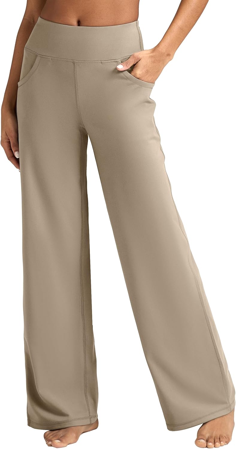 Wide Leg Yoga Pants for Women - High-Waisted Comfort & Style