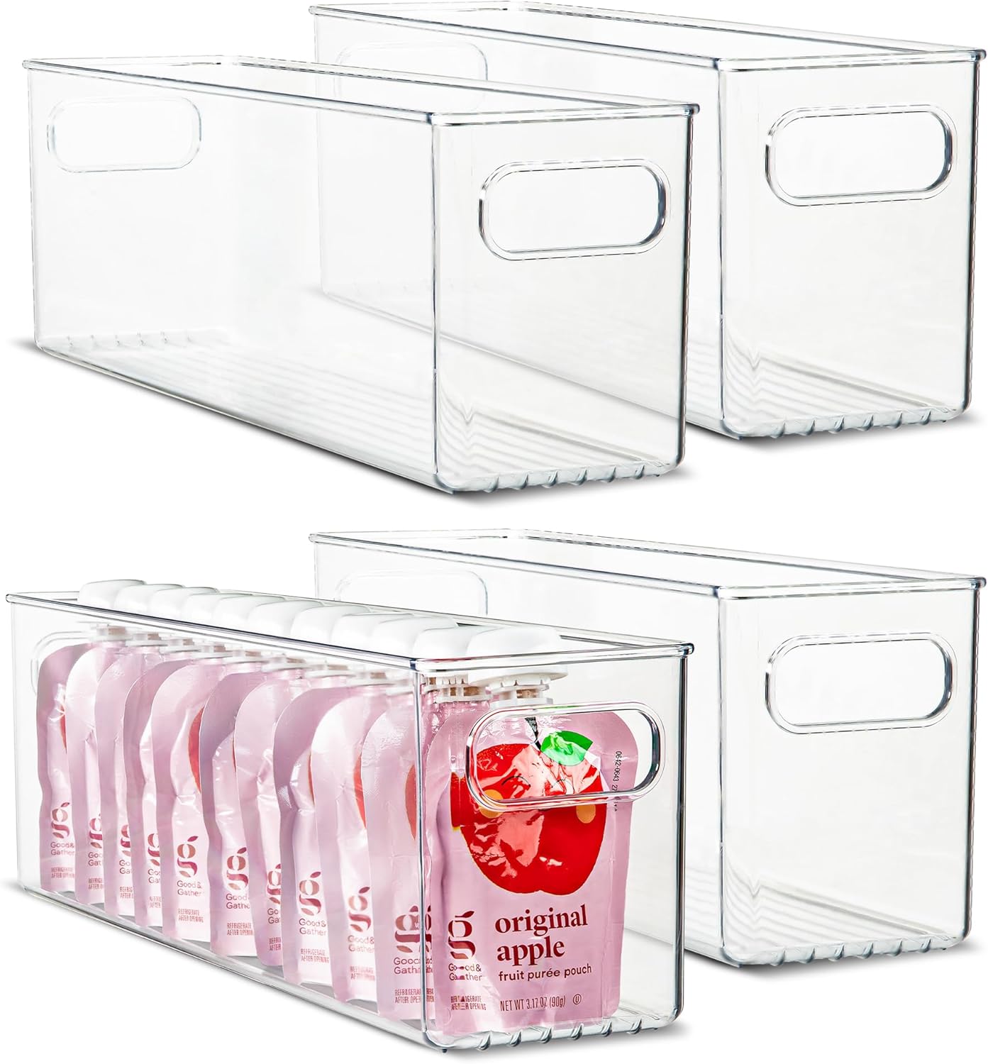 primebox Plastic Food Storage Bins for Kitchen and Pantry Organizing