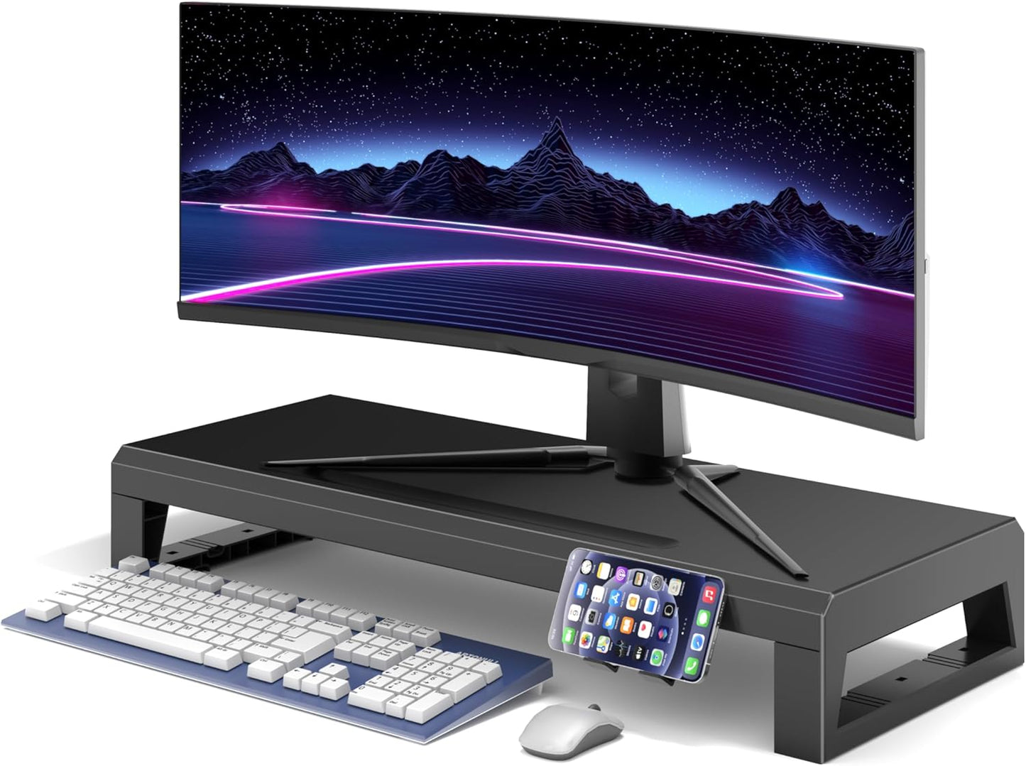 Computer Monitor Stand for Desk - Heavy Duty Laptop Riser