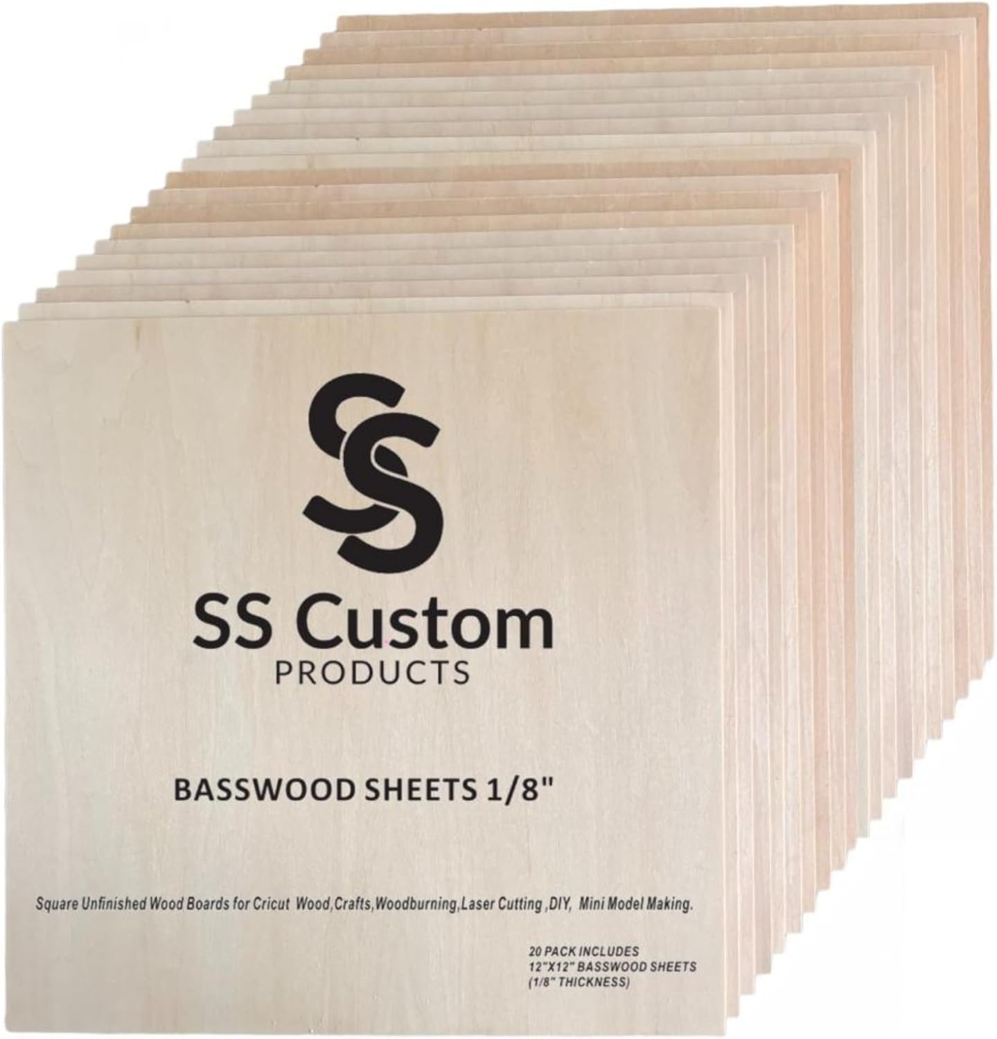 Basswood Sheets for Crafts 1/8 inch - Perfect for Laser Cutting