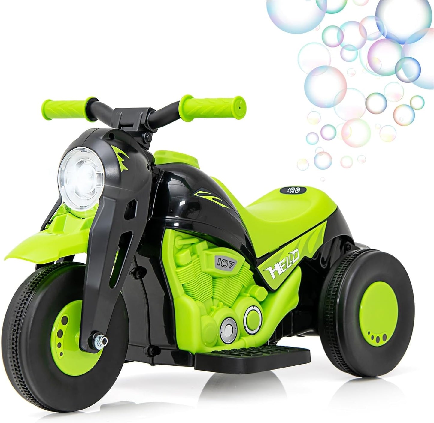 OLAKIDS Kids Motorcycle 6V Electric Ride On Car with Bubbles