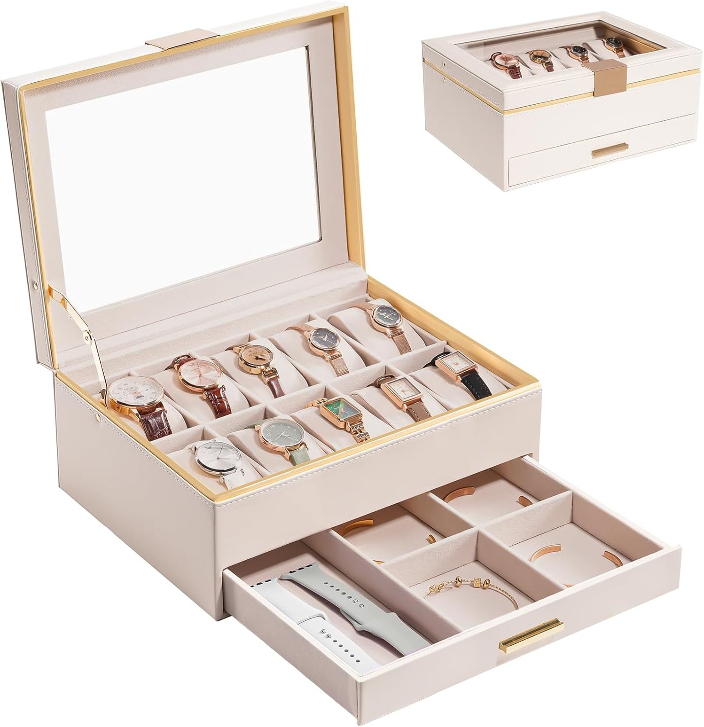 ProCase 10-Slot Watch Display with Drawer