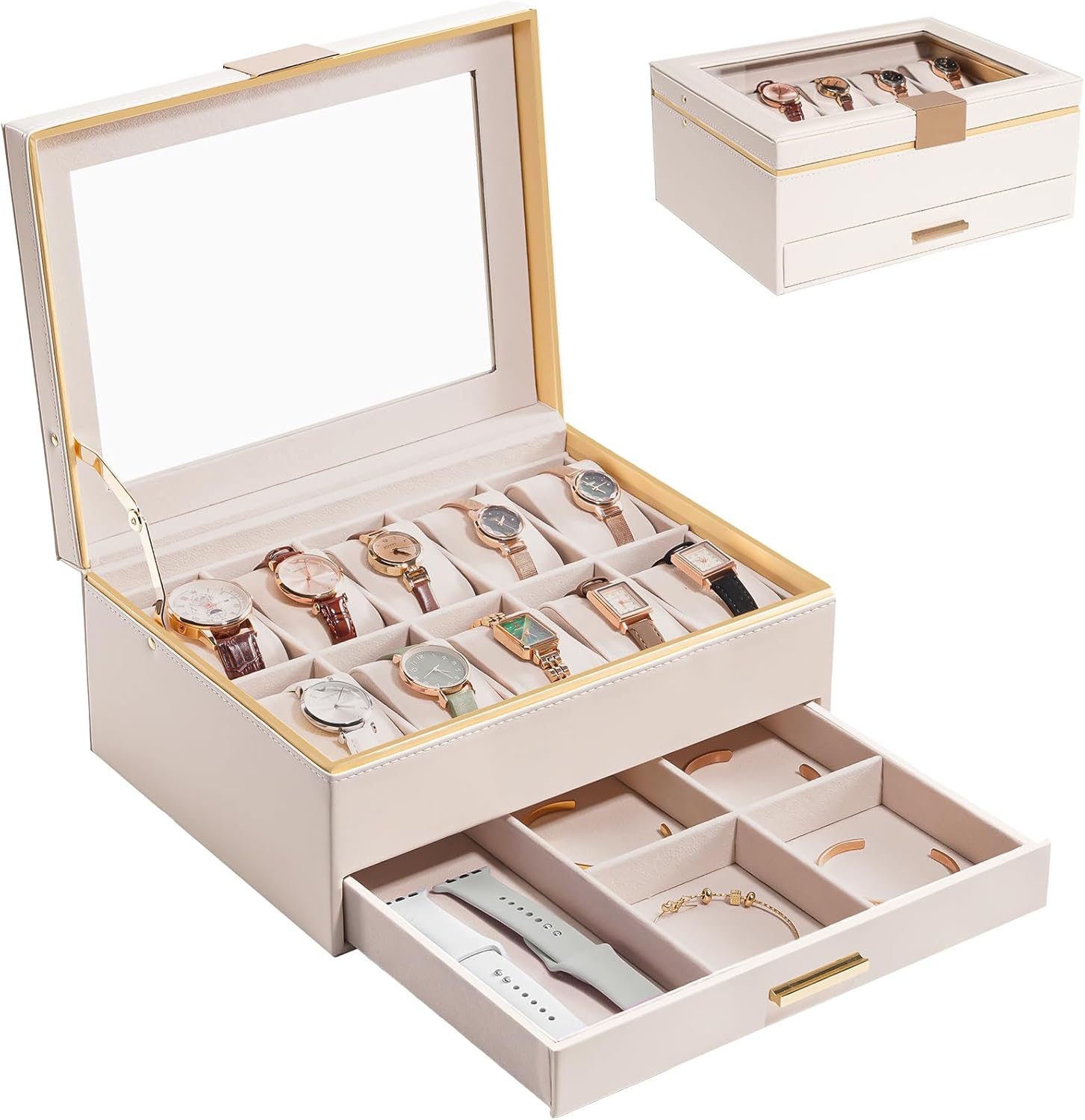 ProCase 10-Slot Watch Display with Drawer