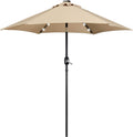Yaheetech 7.5FT Solar Patio Umbrella - LED Lighted Market Umbrella