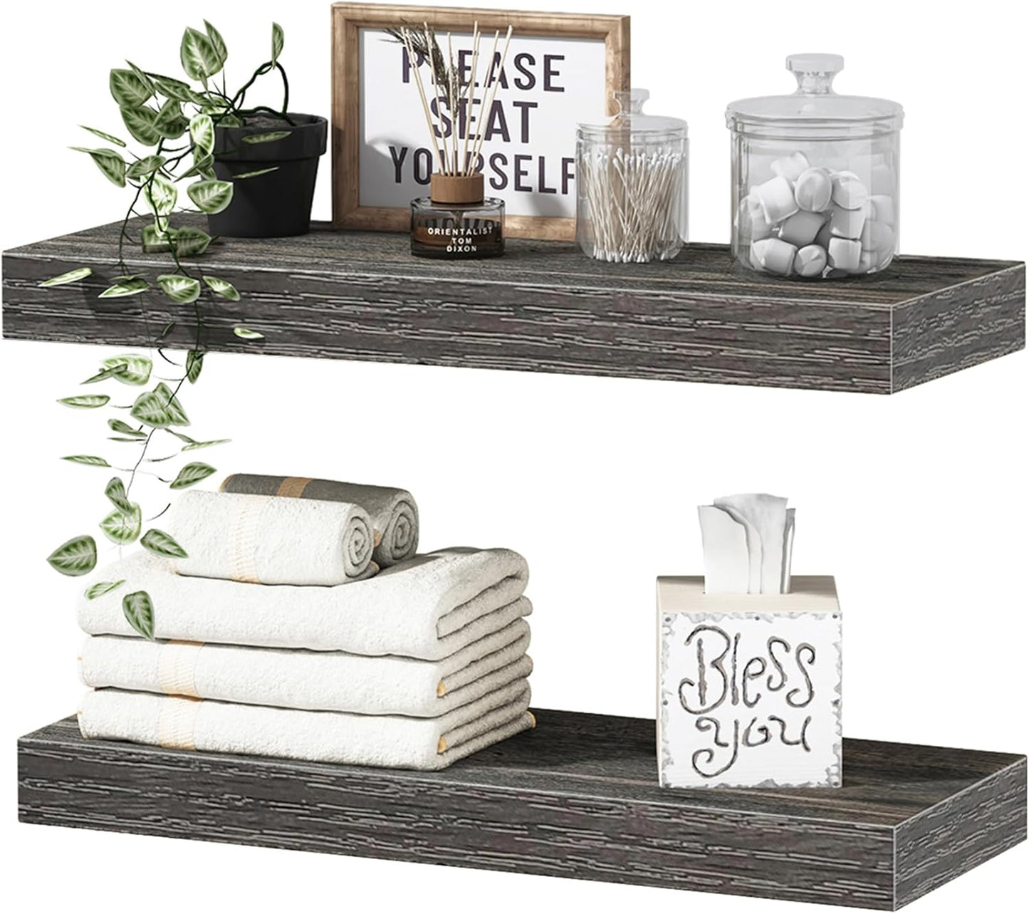 QEEIG Bathroom Floating Shelves - Stylish Wall Mounted Storage