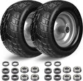 11x6.00-5 Flat Free Lawn Mower Tires 2-Pack - Solid Zero Turn