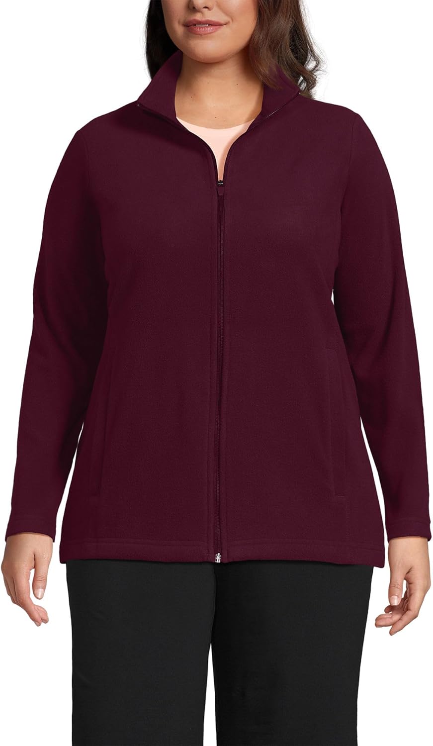 Lands' End Anyweather Fleece Full Zip Jacket for All Seasons