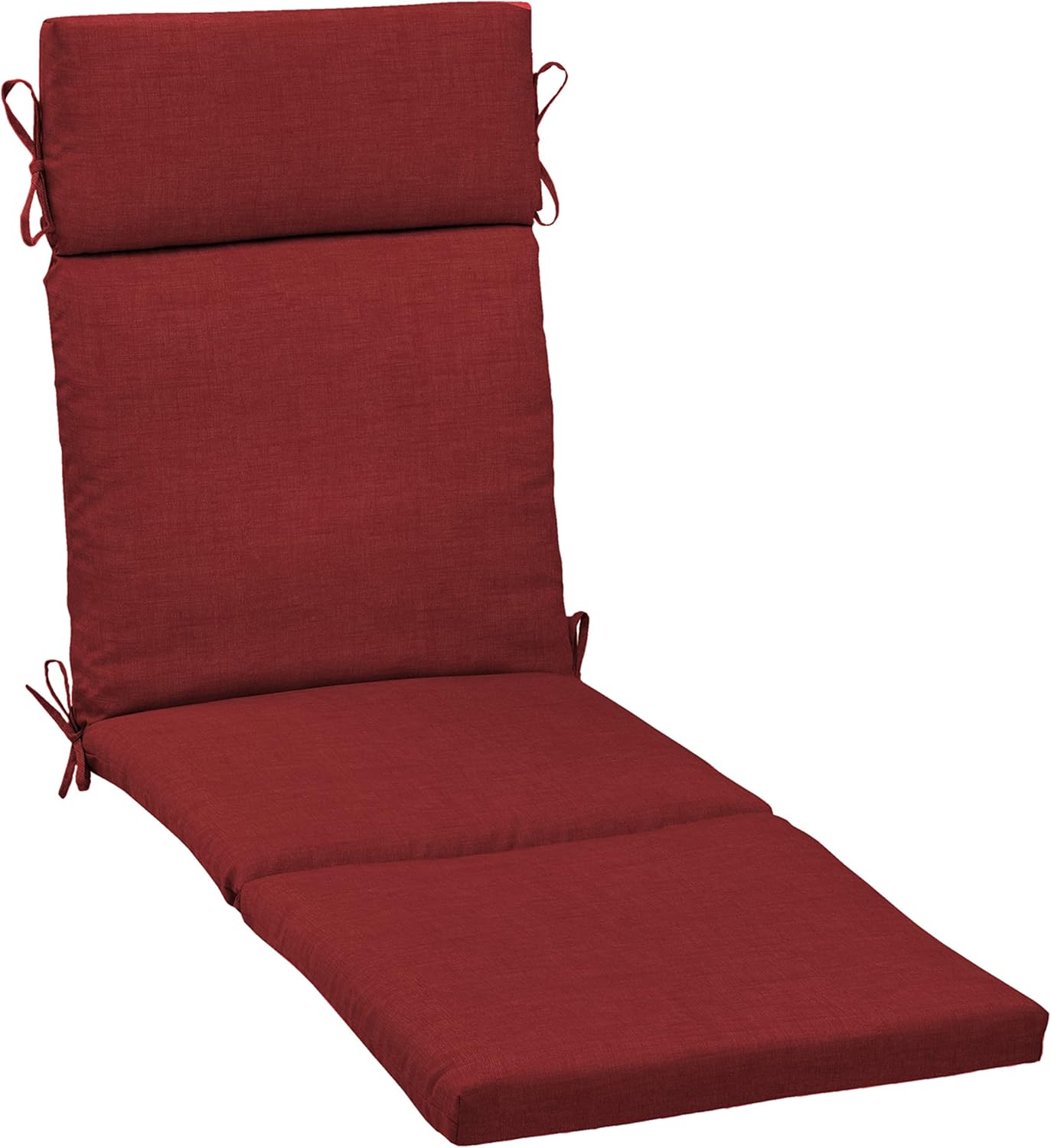 Arden Outdoor Chaise Cushion for Loungers, Weather-Proof Ruby Red
