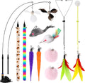 Soarer 4-in-1 Interactive Cat Feather Toys 12Pc Set - Versatile Play